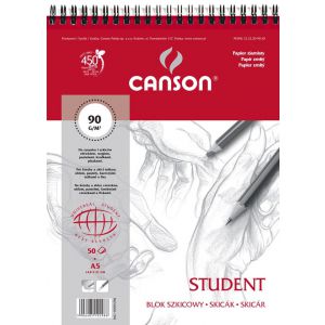 Blok szkicownik Canson Student na spirali A5/50/90g